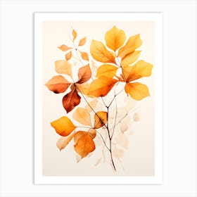 Autumn Leaves Art Painting 5 Art Print