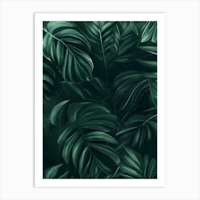 Tropical Leaves Wallpaper 1 Art Print