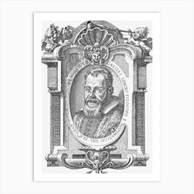 Galileo Portrait Line Art Art Print