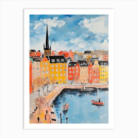 Copenhagen, Dreamy Storybook Illustration 3 Art Print