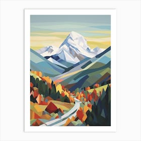 The Alps   Geometric Vector Illustration 2 Art Print