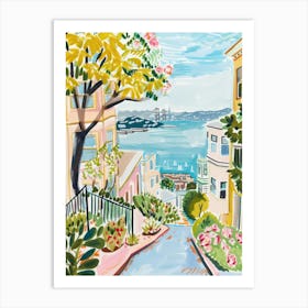 Travel Poster Happy Places San Francisco 4 Art Print