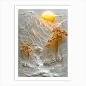 Sunset in china Art Print