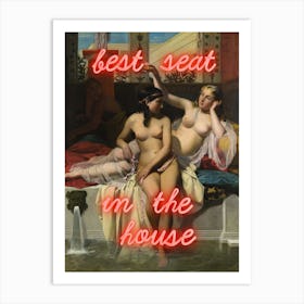 Best seat in the house - Vintage altered art Art Print