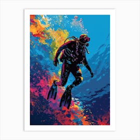 Scuba Diver sport Art Print