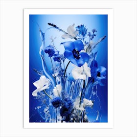 Blue Flowers In A Vase 1 Art Print