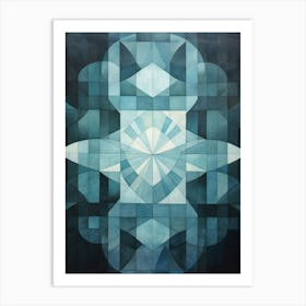 Water Geometric Abstract 4 Art Print