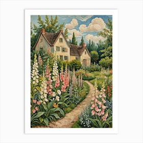 Country Garden In Bloom Art Print