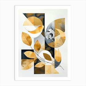 'Gold Leaves' 1 Art Print