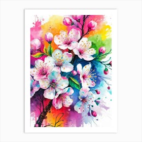 Cherry Blossom Painting Art Print