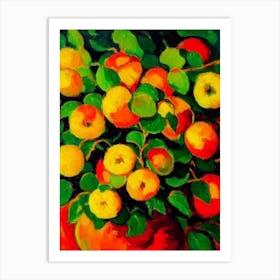 Rose Apple Fruit Vibrant Matisse Inspired Painting Fruit Art Print