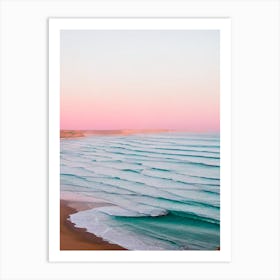 Watergate Bay Beach, Cornwall Pink Photography  Art Print