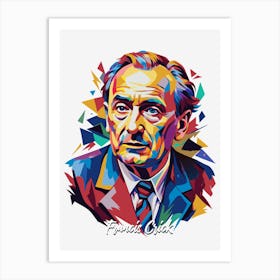 Francis Crick 01 Portrait WPAP Pop Art Art Print