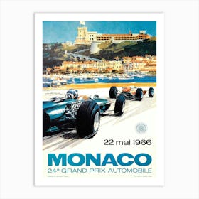 Vintage Monaco 23 Mai 1966 Art Print