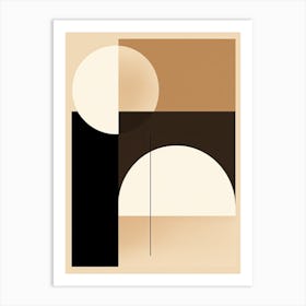 Noir Halle Geometric Solitude Art Print