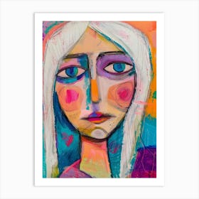 Woman With Blue Eyes 9 Art Print