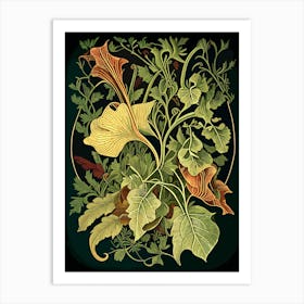 Trumpet Vine Wildflower Vintage Botanical 1 Art Print