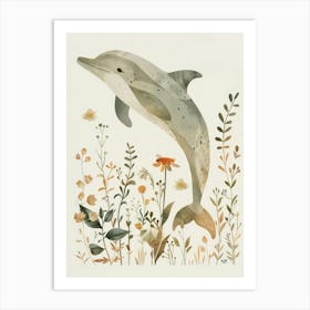 Charming Nursery Kids Animals Dolphin 3 Art Print