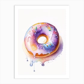 Jelly Filled Donut Cute Neon 1 Art Print