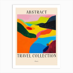 Abstract Travel Collection Poster Kosovo 1 Art Print