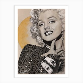 A portrait of Marilyn Art Print