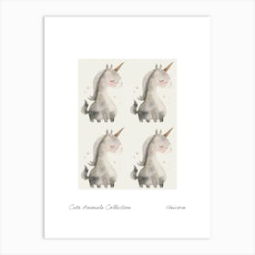 Cute Animals Collection Unicorn 4 Art Print