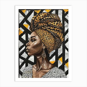 African Woman With Turban 7 Art Print