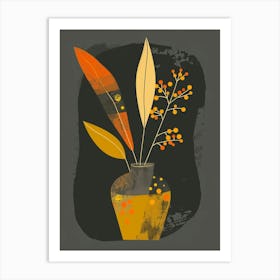 Autumn Leaves In A Vase 4 Art Print