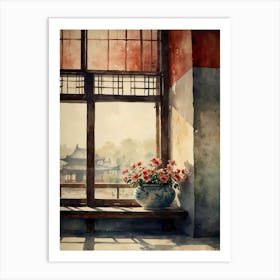 Chinese Window Art Print