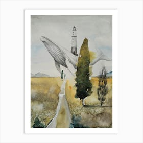 Whale in Tuscany Art Print