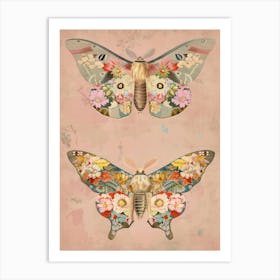 Vintage Butterflies William Morris Style 3 Art Print