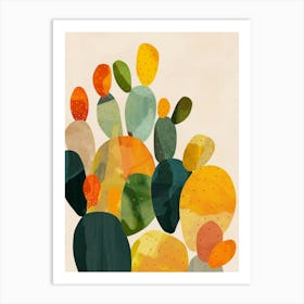 Opuntia Fragilis Minimalist Abstract Illustration 4 Art Print