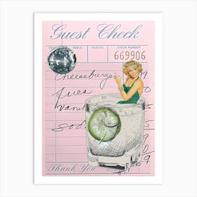 Guest Check 8 Art Print