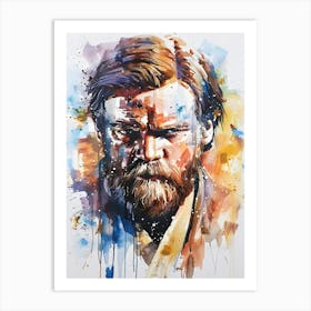 Obi Wan Kenobi Watercolor Art Print