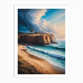 Sunset At The Beach 6 Art Print