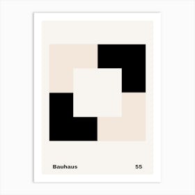 Geometric Bauhaus Poster B&W 55 Art Print