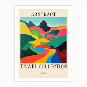 Abstract Travel Collection Poster Brazil 2 Art Print