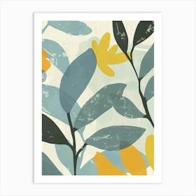 Walnut Tree Flat Illustration 7 Art Print