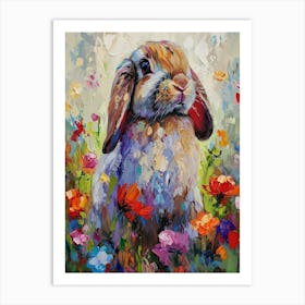 French Lop Rabbit Painting 3 Art Print