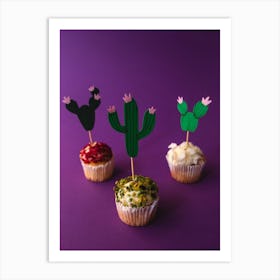 Cactus Cupcakes Art Print