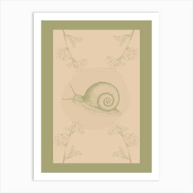 Snail On A Leaf Art Print