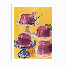 Purple Jelly Vintage Cookbook Inspired 2 Art Print