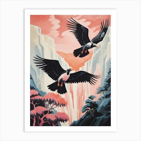 Vintage Japanese Inspired Bird Print California Condor 1 Art Print