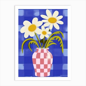 Wild Flowers Blue Tones In Vase 5 Art Print