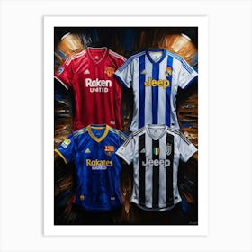 Soccer Jerseys Art Print