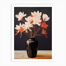 Bouquet Of Autumn Crocus Flowers, Autumn Florals Painting 3 Art Print