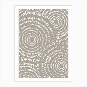 Abstract Brown Circles Art Print