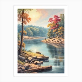 'Riverside' 6 Art Print