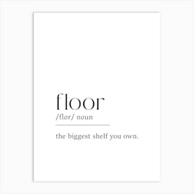 Floor Definition Poster - Dictionary Art Print