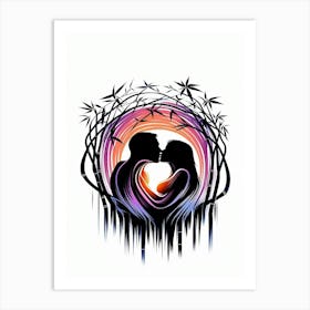 Couple Kissing Art Print